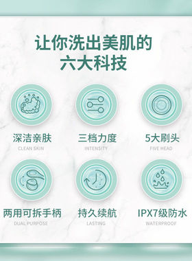 多功能五合一长柄沐浴刷 防水电动洗澡刷 不求人搓背刷搓澡巾发