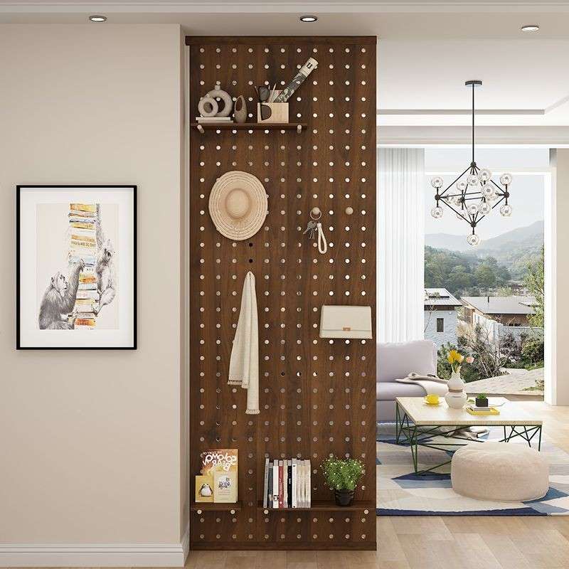 Hole board wind-break living room Xuan TJG closed partition entry door covering solid wood partition simple modern screen generation storage rack