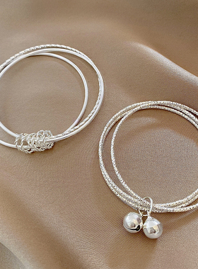 极速多圈铃铛手链女ins小众设计感闺蜜百搭手饰简约轻.奢冷淡风手