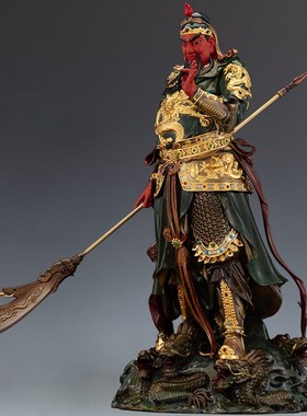 极速鎏金纯铜关公神像p供奉铜像提刀关公站像武财神关二爷关圣帝