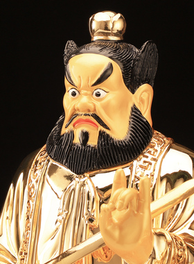 极速台湾纯d铜鎏金龙虎山张天师神像供奉张道陵祖天师神像家居家