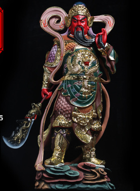 新品伽蓝韦陀菩萨左右护法佛w像供奉摆件关公韦驮财神像居家用寺