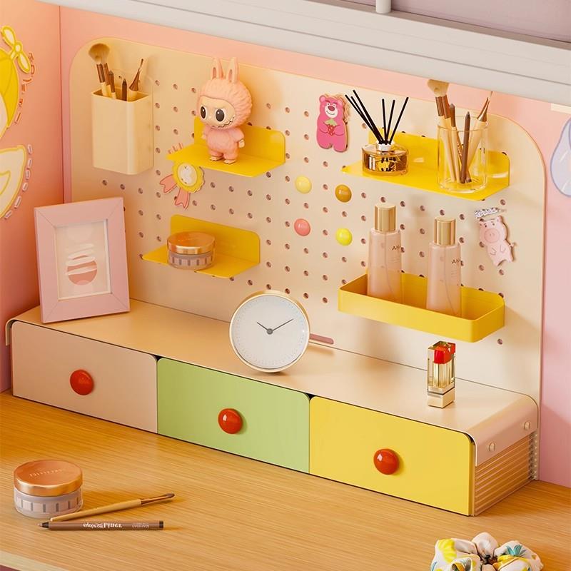 Desktop perforated board storage box dormitory desk pen holder storage rack student stationery organizing box desk organizing rack