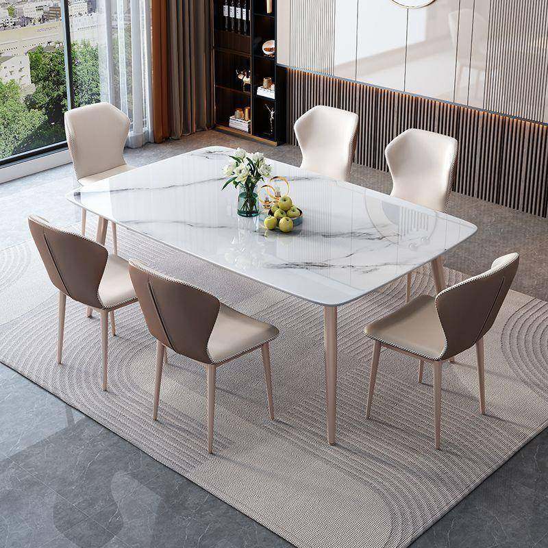 奢意式轻岩餐板餐桌椅组合现代桌简约小户型餐桌家用988长条客厅,淘宝优惠券,粉丝福利购,淘宝优惠卷