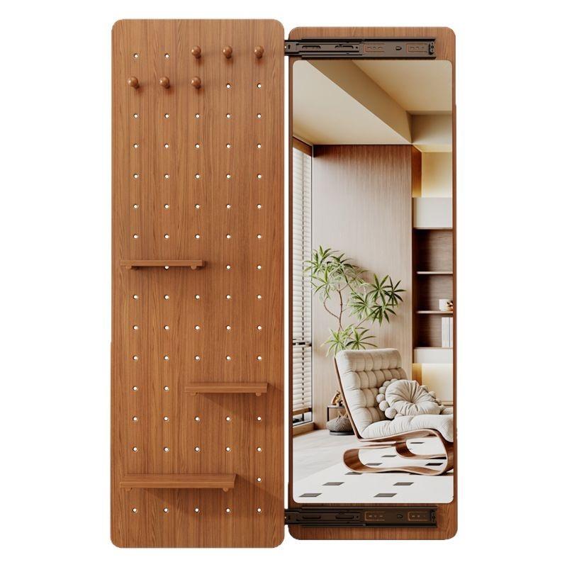 Invisible hanging clothes mirror push-pull closed body mirror small apartment stickers wall blocking wall hole full board HXG entrance hall trial