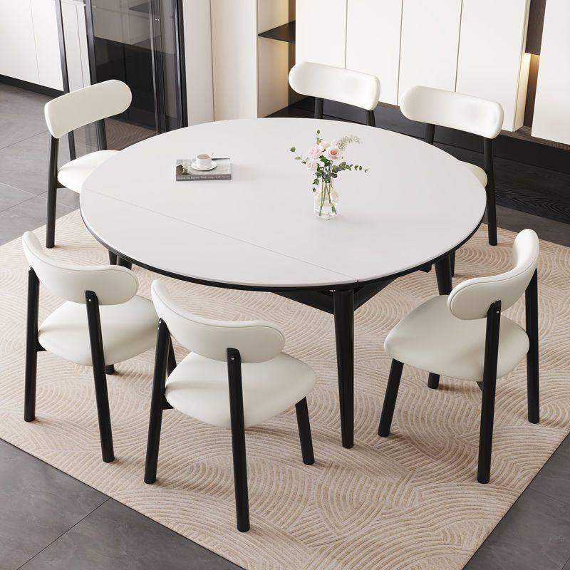 轻奢岩板餐桌现代简约小户型家用北欧风全实木伸缩摺叠餐座椅组合,淘宝优惠券,粉丝福利购,淘宝优惠卷