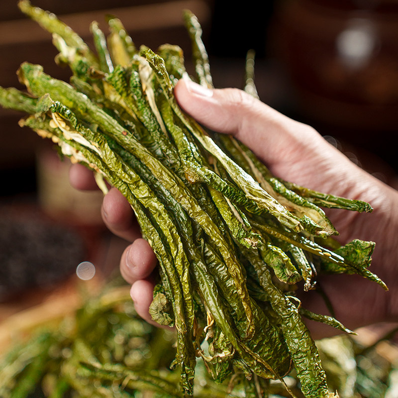 巧下饭老坛晒辣椒虎皮青椒开胃下饭拌饭湖南特产鼓香晒辣椒下饭菜