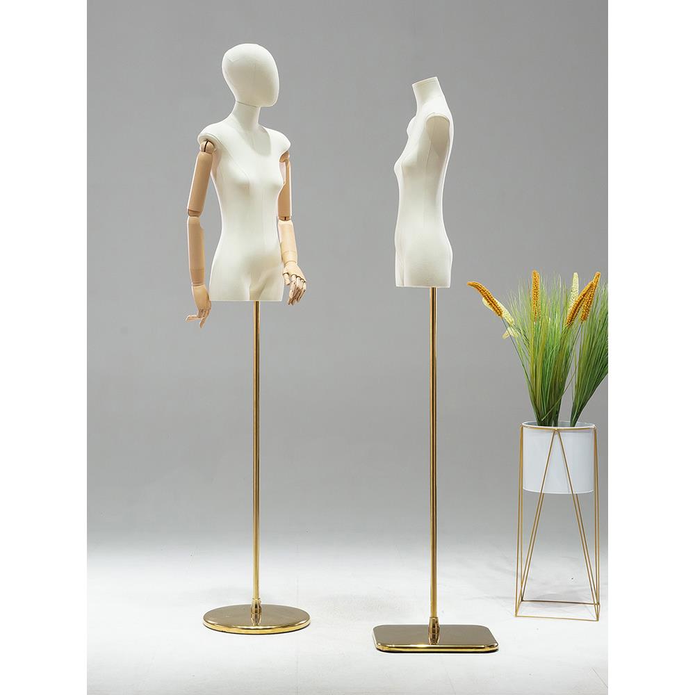 服装店平胸模型道具女性半身人体女性服装橱窗人体模型展示架假人 - 图2