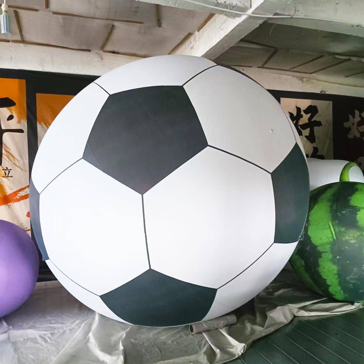 PVC圆球闭气冰块气模定制苏超发光足球模型网红充气拍照打卡美陈 - 图2