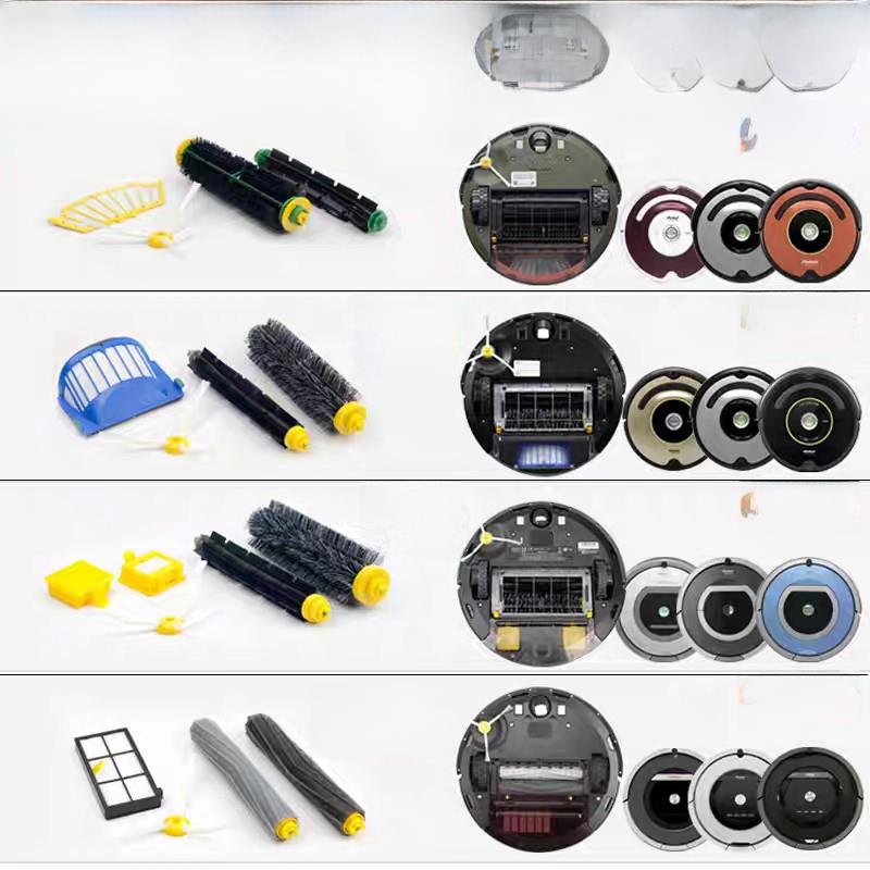 适用irobot roomba扫地机器人配件滤网电池5 6 7系通用主滚刷边刷 - 图0