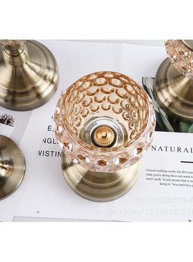 马来西亚玻璃金属糖果盘储物罐现代创意样板房装饰品家居摆件直销