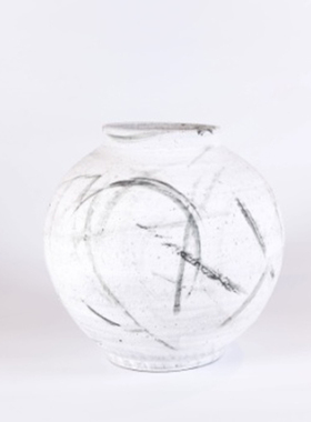 现代简约水墨陶瓷花器摆件样板间售楼处客厅餐厅艺术软装装饰摆设