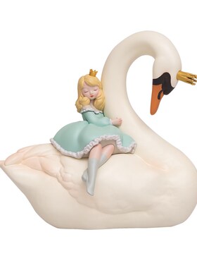 可米生活白夜童话天鹅白雪公主艺术家创意轻奢装饰摆件新婚礼物