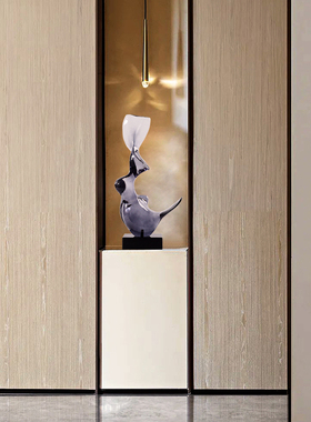 现代创意透明艺术雕塑售楼处酒店样板房客厅家居抽象软装饰品摆件