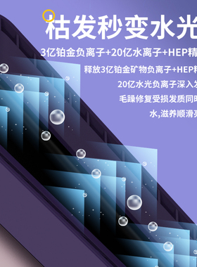 吹风直发器电吹风HT01直夹板直发梳智能恒温负离子不伤发干湿两用