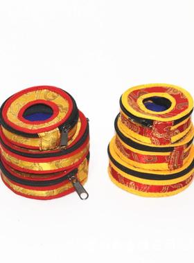 碰铃套西藏锦布刺绣碰铃套叮响包装盒引磬法器注意只有套子-