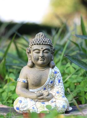 花园摆件园林摆件佛像摆件阳台假山盆景装饰摆件园林造景diy配件