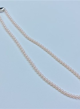 极速施家同款粉色款贝珠项链 实物真的好看女款贝U珠颈链项链妈妈