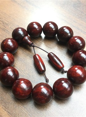 极速印度老料懂货拍 天然小叶B紫檀圆珠手链手串男女款文玩饰品