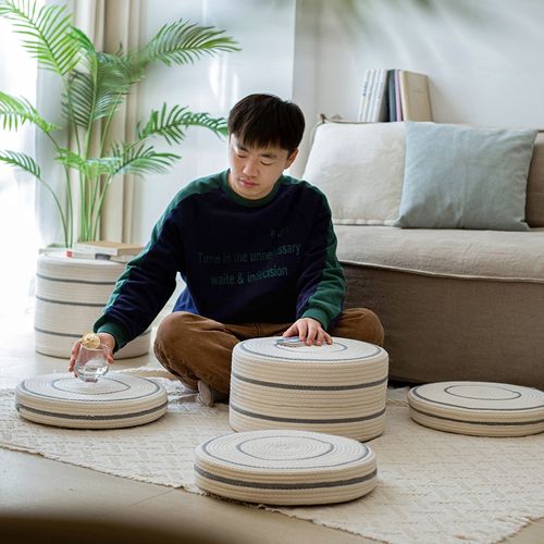 极速草编坐垫榻榻米蒲团编织地上蒲草跪坐墩打坐喝茶X日式圆形铺 - 图2