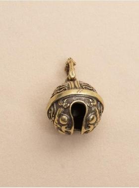 镂空铃铛黄铜挂件黄铜饕鬄铃铛挂件复古铃铛