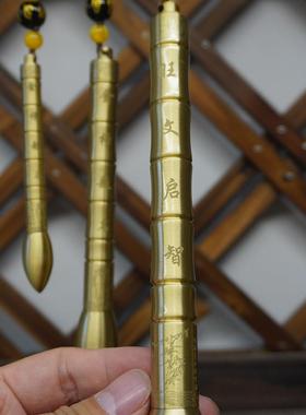 黄铜文昌笔金榜题名挂件铜笔摆件书桌客厅送学生礼物可随身携带