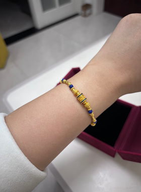 金包银青金石手链男女款中性轻奢高级感小众送礼送女友闺蜜情人节