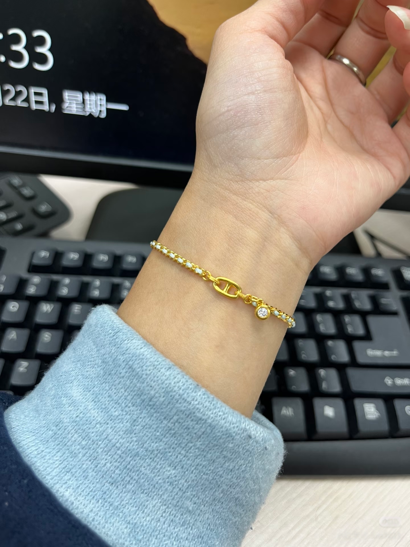 工厂定制金包银猪鼻子手链女款轻奢小众设计感高级送女友新年礼物,淘宝优惠券,粉丝福利购,淘宝优惠卷