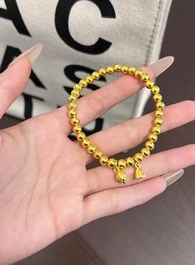 金包银两世欢莲蓬手链轻奢气质百搭叠戴首饰来料可定制