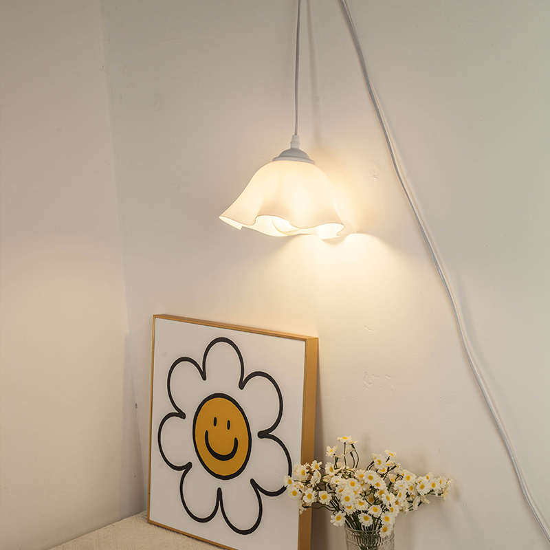 心灯花朵插电吊灯挂灯上铺灯床头灯学习小夜灯用悬挂宿舍新疆包邮,淘宝优惠券,粉丝福利购,淘宝优惠卷