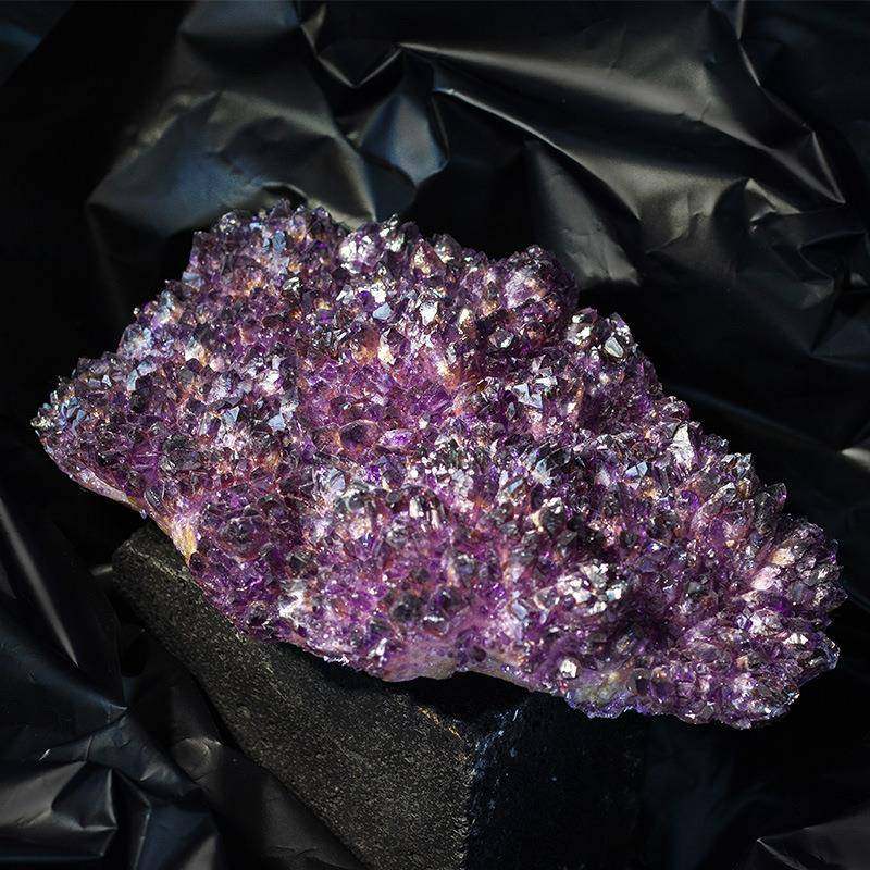 天然水晶簇摆件家居软装桌面书柜装饰品绿水晶晶簇摆饰紫色水晶,淘宝优惠券,粉丝福利购,淘宝优惠卷