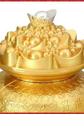 原装正品李居明常年吉祥物【聚宝盆音乐盒】摆件九运家居办公摆设