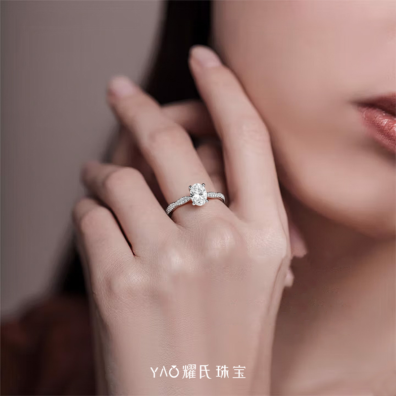 【培育】河南人工培育钻石戒指求婚钻戒气质人造钻石戒指女款 - 图2