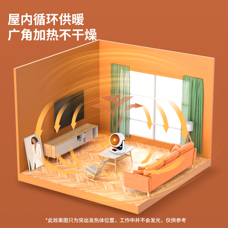 德国puregrid取暖器桌面暖风机办公室小型电暖器家用节能小太阳