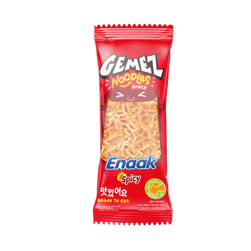 GEMEZ印尼小鸡曲曲面火辣味香干脆面干吃方便面儿童零食掌心小吃 - 图3