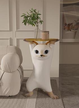 艺术猫咪客厅大型电视柜沙发旁边落地软装饰品搬家开业送礼物摆件
