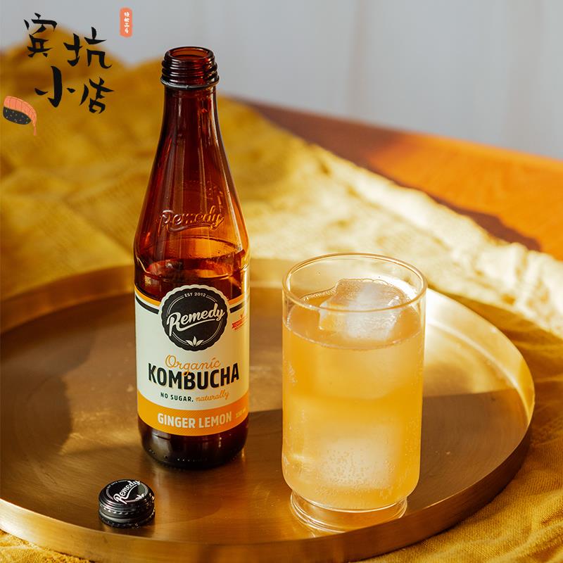 2瓶装Remedy悦蔓蒂康普茶气泡水kombucha澳洲进口饮料330ml - 图3