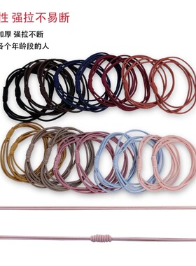 高弹力简约耐用黑色发圈女2026新款扎高马尾丸子头发绳橡皮筋发饰