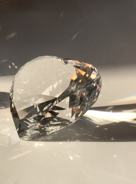 90MM玻璃心形摆件家居装饰女朋友礼物客厅玄关酒柜家居水晶玻璃