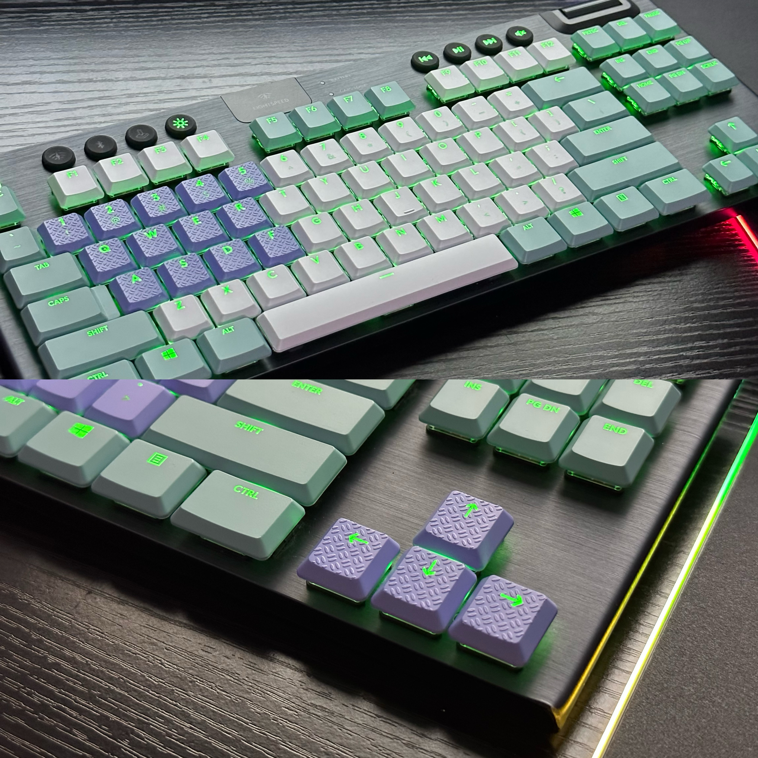 纹理防滑透光竞技键帽 适用于罗技g913/G913TKL机械键盘客制化 - 图0