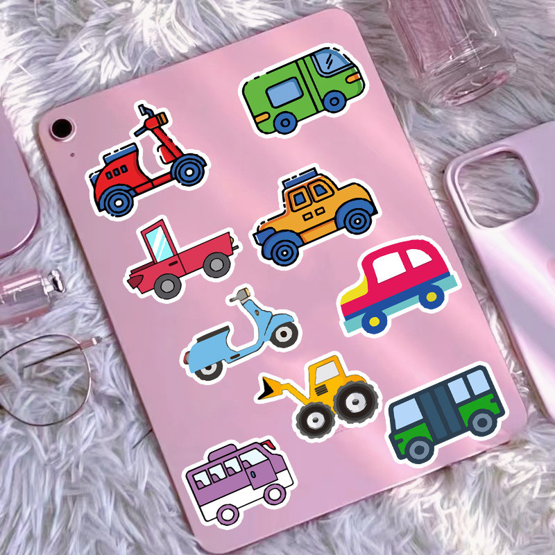 50张原创卡通玩具小汽车卡通动漫防水装饰贴画拉杆箱手帐水杯手机贴纸,淘宝优惠券,粉丝福利购,淘宝优惠卷