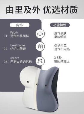 汽头枕护棉颈枕车用靠枕车内车座椅枕头记忆高档护ltao6873腰靠四