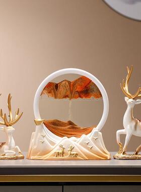 轻奢高档招财流沙沙漏玄摆件家kZcd4QJD居厅关酒柜电视柜公室装饰