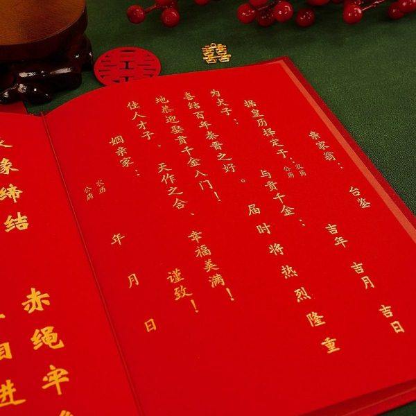 送日子书下聘书中式婚书订婚书方提亲结婚订婚仪式感用品大全,淘宝优惠券,粉丝福利购,淘宝优惠卷