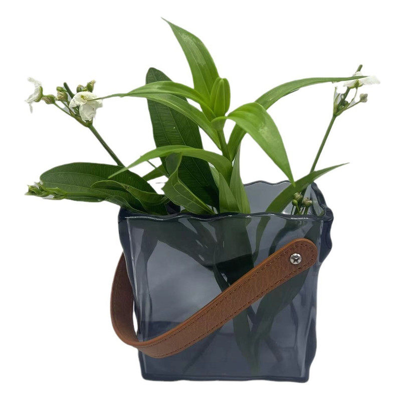 花瓶塑料花瓶ins风高颜值郁金香轻奢透明鲜花水养客厅手提装饰件,淘宝优惠券,粉丝福利购,淘宝优惠卷