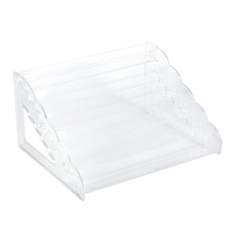 指甲油展示架桌面口红盒透明阶梯置物架手办吧唧多层大容量收纳架,淘宝优惠券,粉丝福利购,淘宝优惠卷