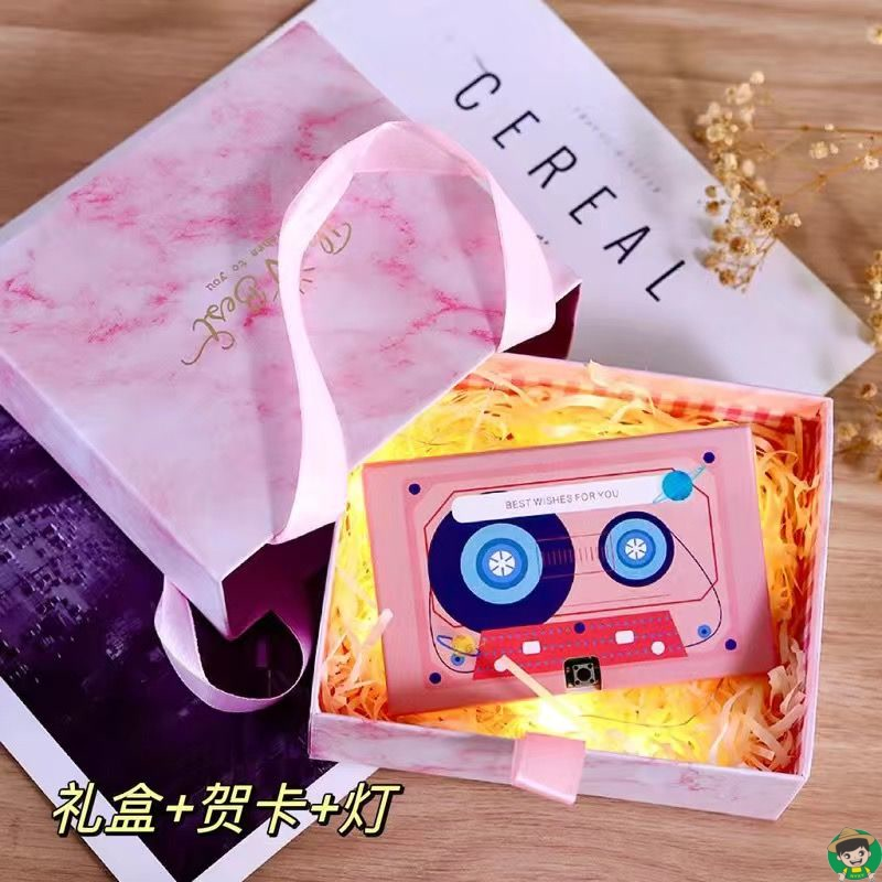 情人节录音留声卡贺卡520女生生日礼物送闺蜜朋友的表白神器磁带 - 图3