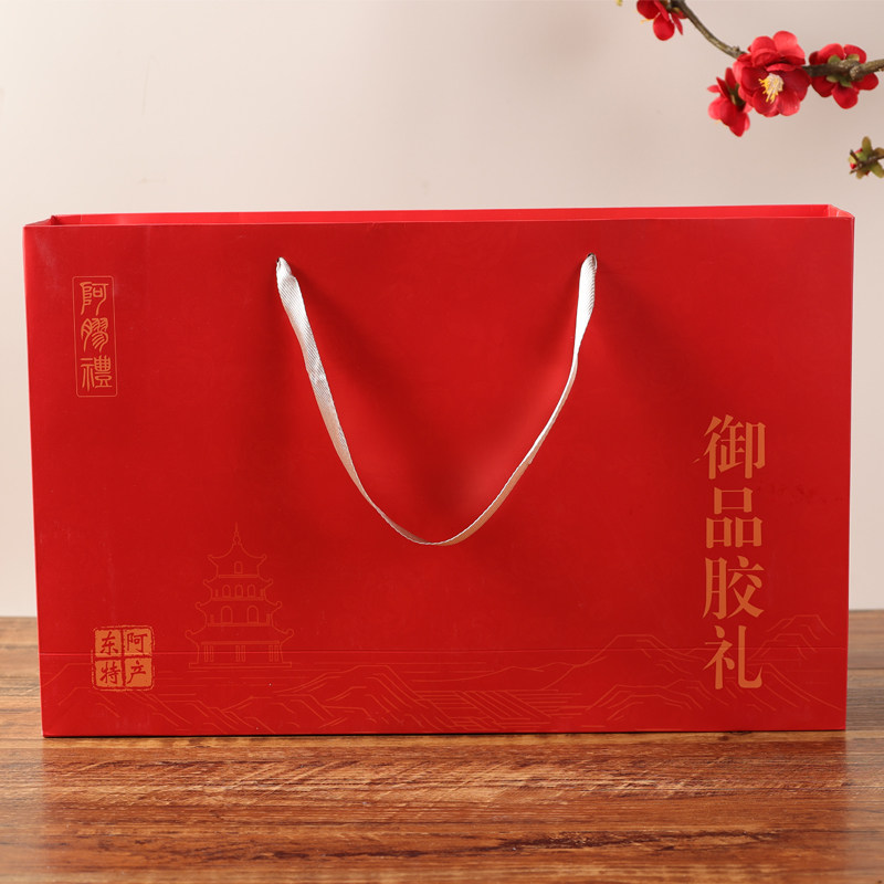 阿胶糕礼盒1200g正宗东阿即食人参燕窝红枣枸杞黑芝麻核桃阿胶膏