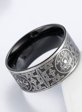 极速Retro Titanium Sterel Mens Beast Ring Sifang Rui Beast
