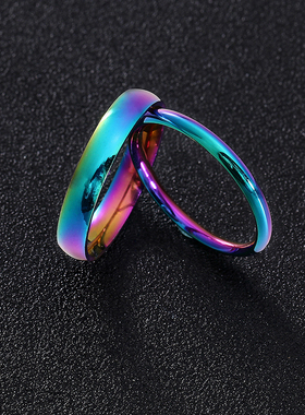极速MANGOSKYh Couple Ring for Women and Man Titanium Steel L